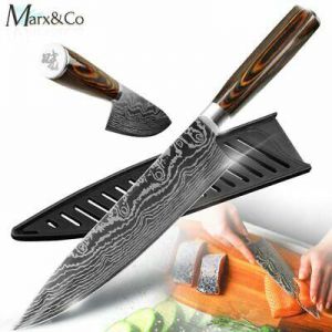Kitchen Knife 8 Inch Japanese Chef Knives Stainless Steel Set Laser Damascus